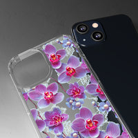 Thumbnail for *Clear Case* Fuchsia Orchid - iPhone 13, iPhone 13 Mini, iPhone 13 Pro, iPhone 13 Pro Max - Supports Wireless Charging