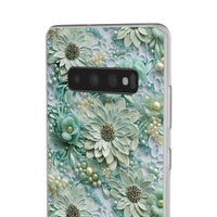 Thumbnail for Teal Petals - Flexi Cases for Samsung Galaxy S10, Samsung Galaxy S10E, & Samsung Galaxy S10 Plus