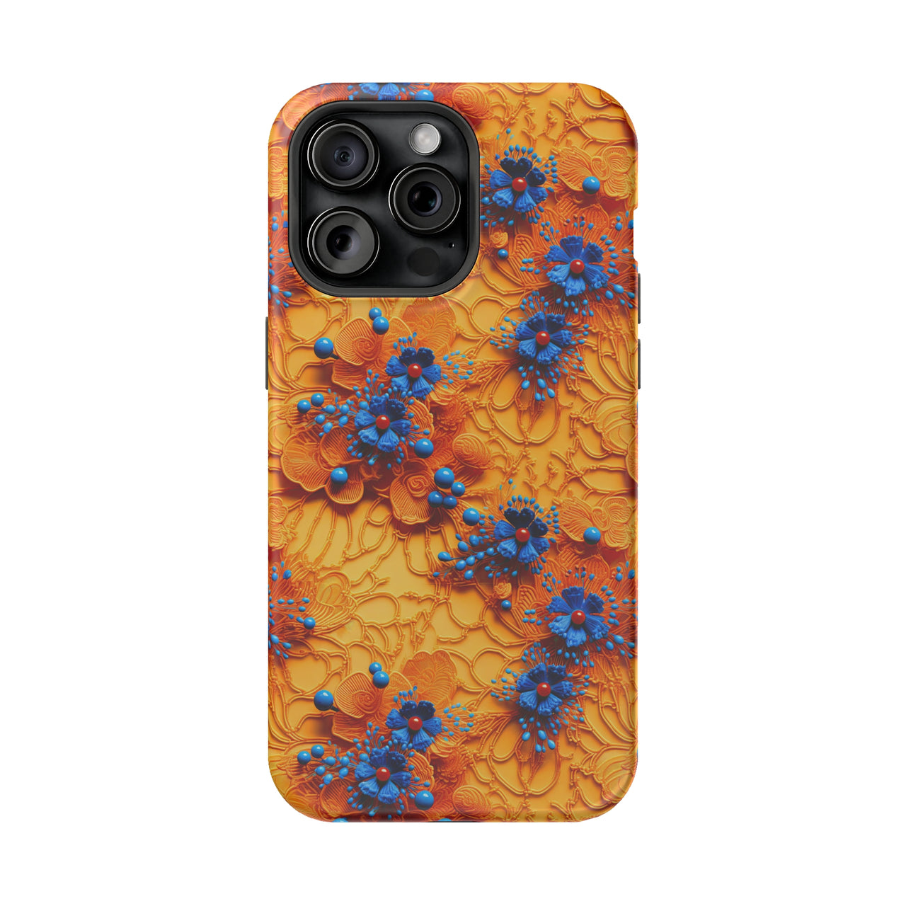 Royal Ryukyu Blossoms - MagSafe Tough Case for iPhone 15, iPhone 15 Pro, iPhone 15 Plus, & iPhone 15 Pro Max