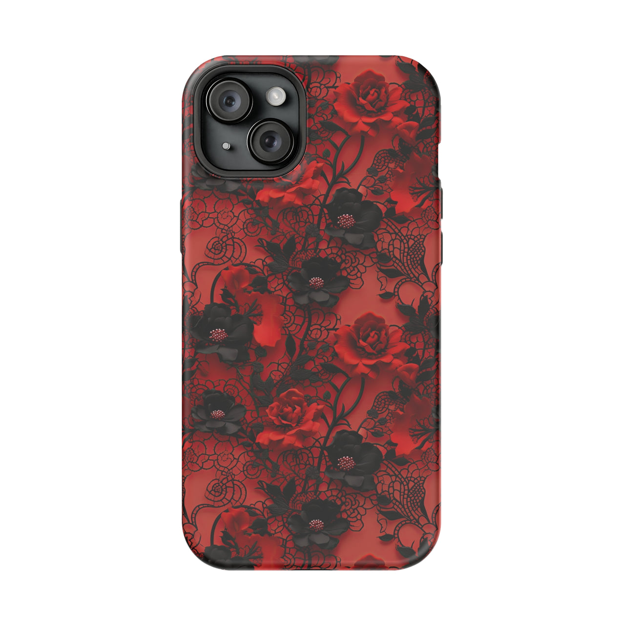 Gothic Rose - MagSafe Tough Case for iPhone 15, iPhone 15 Pro, iPhone 15 Plus, & iPhone 15 Pro Max