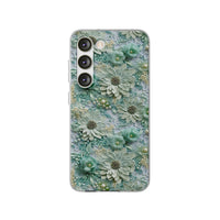 Thumbnail for Teal Petals - Flexi Cases for Samsung Galaxy S23, Samsung Galaxy S23 Plus, and Samsung Galaxy S23 Ultra