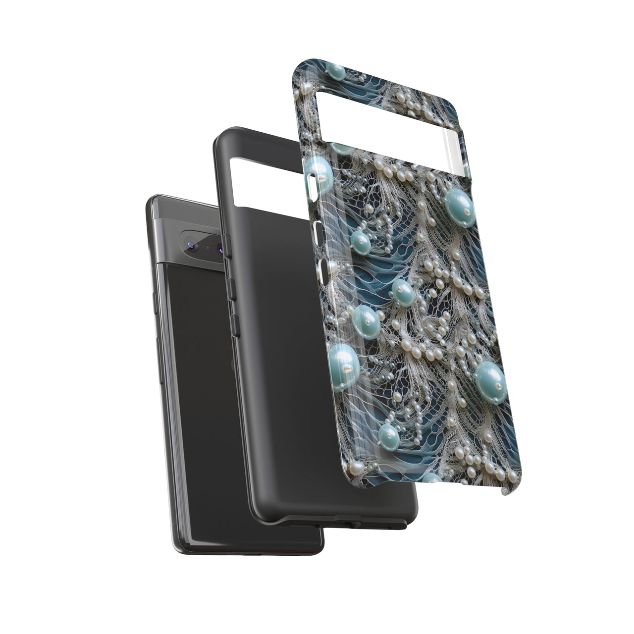 Sea Foam Lace and Pearls Tough Case for Google Pixel 7