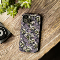 Thumbnail for White Flowers on a Purple Bed - Tough Case for iPhone 15, iPhone 15 Pro, iPhone 15 Plus, and iPhone 15 Pro Max