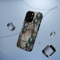 Thumbnail for Boho Agate and Lace MagSafe Tough Cases for iPhone 13, iPhone 13 Mini, iPhone 13 Pro, and iPhone 13 Pro Max.