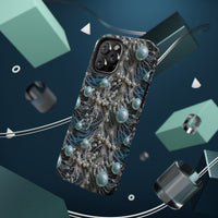 Thumbnail for Sea Foam Lace and Pearls Impact-Resistant Case for iPhone 12, iPhone 12 Mini, iPhone 12 Pro, and iPhone 12 Pro Max. Supports Wireless Charging.