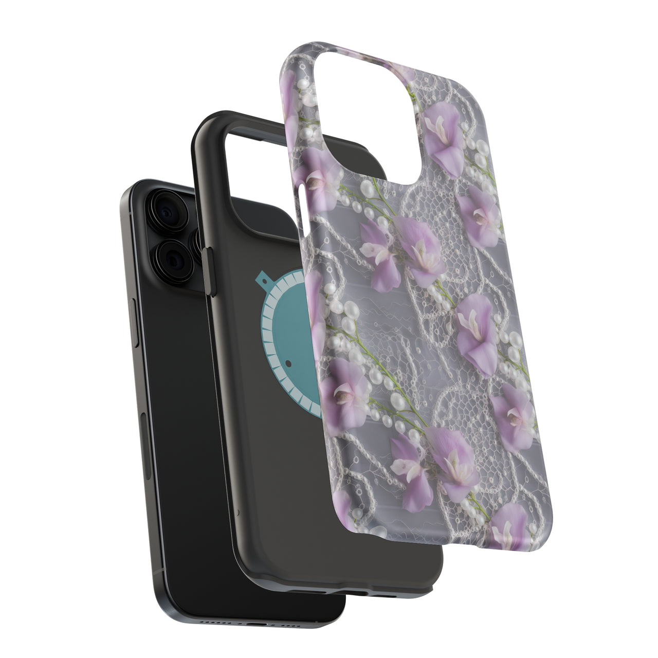 Purple Sweet Pea - MagSafe Tough Case for iPhone 15, iPhone 15 Pro, iPhone 15 Plus, & iPhone 15 Pro Max