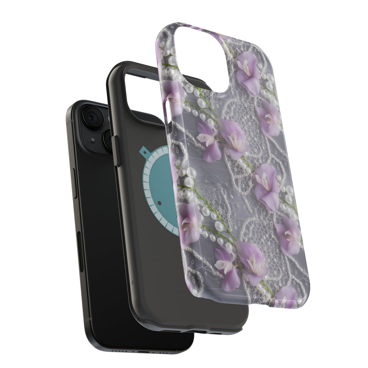 Purple Sweet Pea - MagSafe Tough Case for iPhone 15, iPhone 15 Pro, iPhone 15 Plus, & iPhone 15 Pro Max