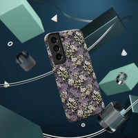 Thumbnail for White Flowers on a Purple Bed - Impact-Resistant Case for Samsung Galaxy S22, Samsung Galaxy S22 Plus, and Samsung Galaxy S22 Ultra. Supports Wireless Charging.