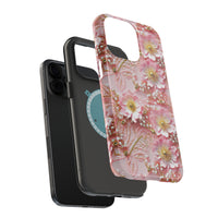 Thumbnail for Gold-Kissed Flowers on Pink Lace - MagSafe Tough Case for iPhone 15, iPhone 15 Pro, iPhone 15 Plus, & iPhone 15 Pro Max