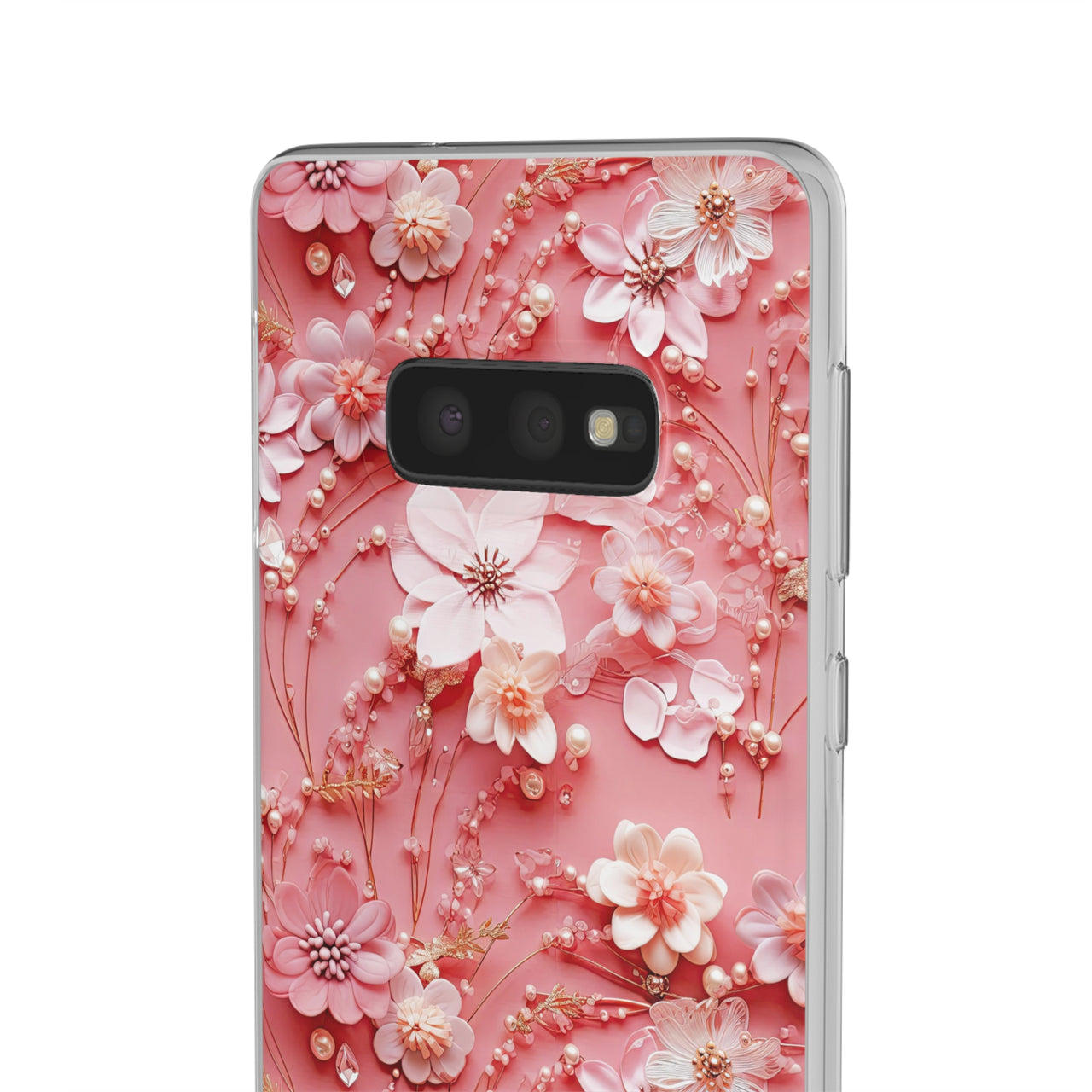 Floral Champagne Toast - Flexi Cases for Samsung Galaxy S10, Samsung Galaxy S10E, & Samsung Galaxy S10 Plus