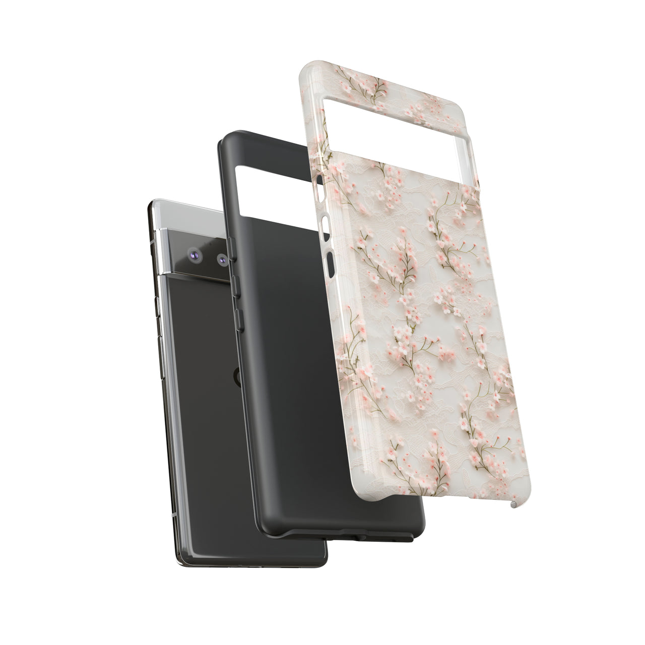 White Lace and Cherry Blossoms Case for Google Pixel 6 and Google Pixel 6 Pro