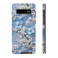 Thumbnail for Pearls and Lace on Baby Blue - Tough Case for Samsung Galaxy S10, Samsung Galaxy S10E, and Samsung Galaxy S10 Plus