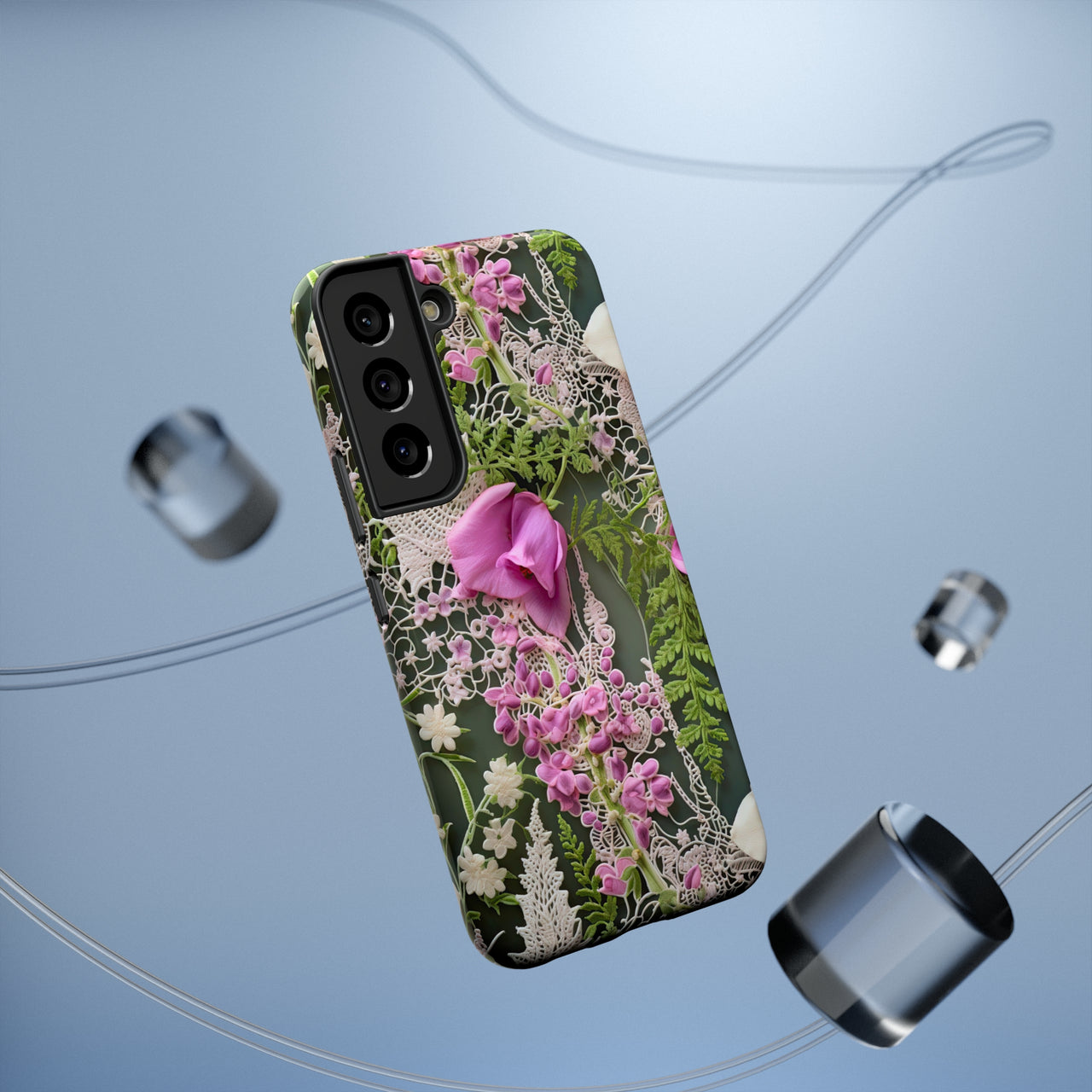 Woodland Whispers Impact-Resistant Case for Samsung Galaxy S22, Samsung Galaxy S22 Plus, and Samsung Galaxy S22 Ultra. Supports Wireless Charging.