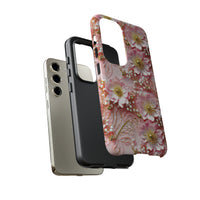 Thumbnail for Gold-Kissed Flowers on Pink Lace - Tough Case for Samsung Galaxy S23, Samsung Galaxy S23 Plus, and Samsung Galaxy S23 Ultra