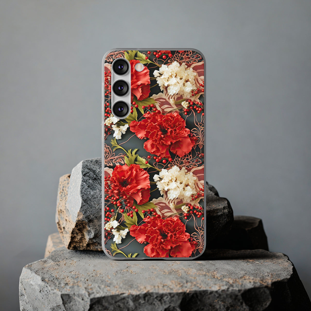 Carnation for January Birthday - Flexi Cases for Samsung Galaxy S23, Samsung Galaxy S23 Plus, and Samsung Galaxy S23 Ultra