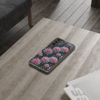 Thumbnail for *Clear Case* Pink and Blue Glass Flowers - Samsung Galaxy S22, Samsung Galaxy S22 Plus, Samsung Galaxy S22 Ultra - Supports Wireless Charging