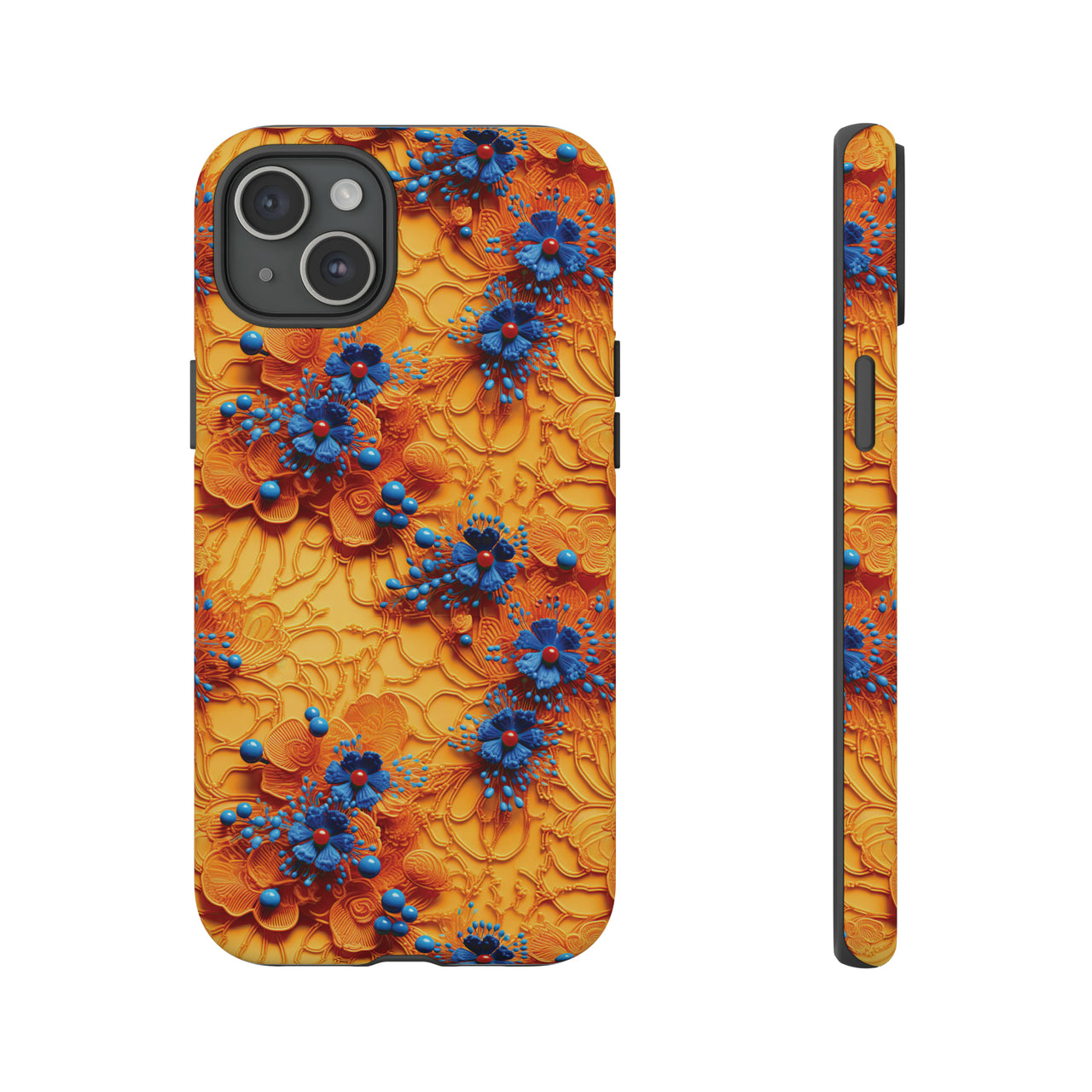 Royal Ryukyu Blossoms - Tough Case for iPhone 15, iPhone 15 Pro, iPhone 15 Plus, and iPhone 15 Pro Max