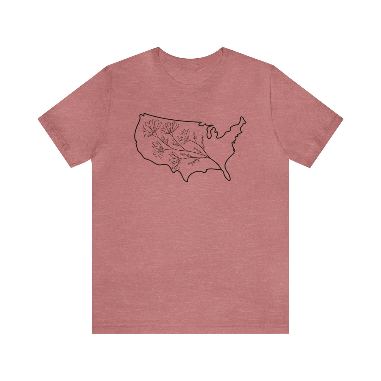 Map of the USA - Unisex Light Cotton T-Shirt