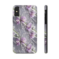 Thumbnail for Purple Sweet Pea Tough Phone Cases for iPhone X, iPhone XR, iPhone XS, and iPhone XS MAX. Supports Wireless Charging.