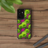 Thumbnail for *Clear Case* Green Mums and Lace - Samsung Galaxy S21, Samsung Galaxy S21 Plus, Samsung Galaxy S21 Ultra - Supports Wireless Charging