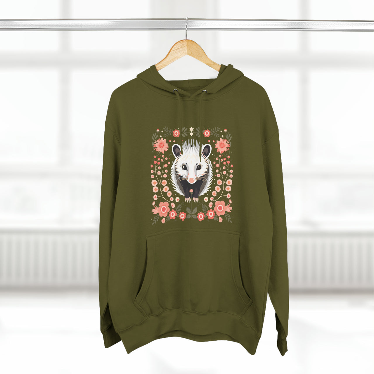 Cozy Craft Opossum Three-Panel Fleece Hoodie