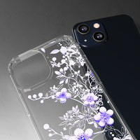 Thumbnail for *Clear Case* Purple Petals - iPhone 13, iPhone 13 Mini, iPhone 13 Pro, iPhone 13 Pro Max - Supports Wireless Charging