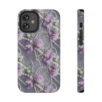 Thumbnail for Purple Sweet Pea Impact-Resistant Case for iPhone 12, iPhone 12 Mini, iPhone 12 Pro, and iPhone 12 Pro Max. Supports Wireless Charging.