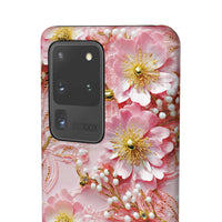 Thumbnail for Gold-Kissed Flowers on Pink Lace - Snap Case for Samsung Galaxy S20, Samsung Galaxy S20+, Samsung Galaxy S20 Ultra, & Samsung Galaxy S20 FE