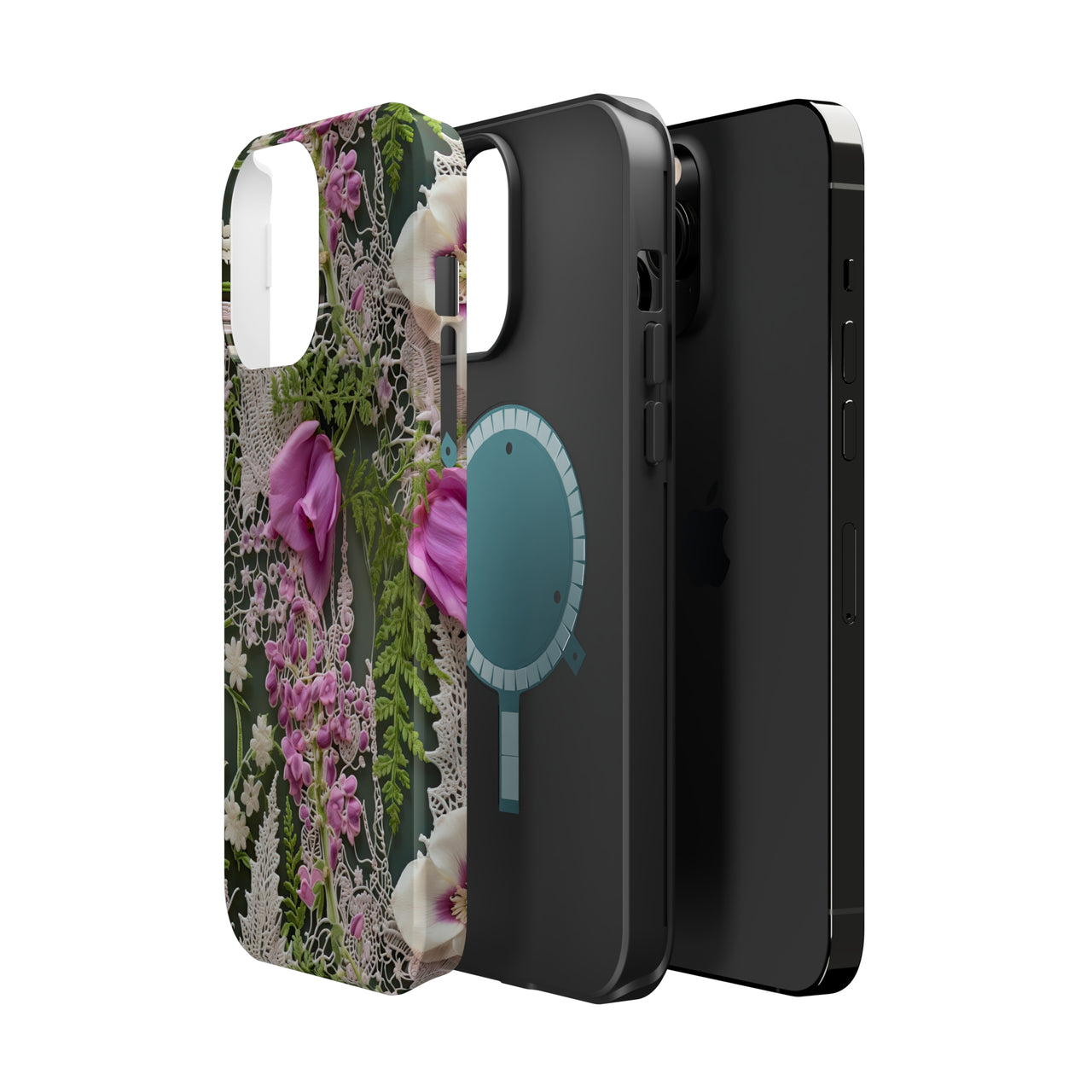 Woodland Whispers MagSafe Tough Cases for iPhone 13, iPhone 13 Mini, iPhone 13 Pro, and iPhone 13 Pro Max.