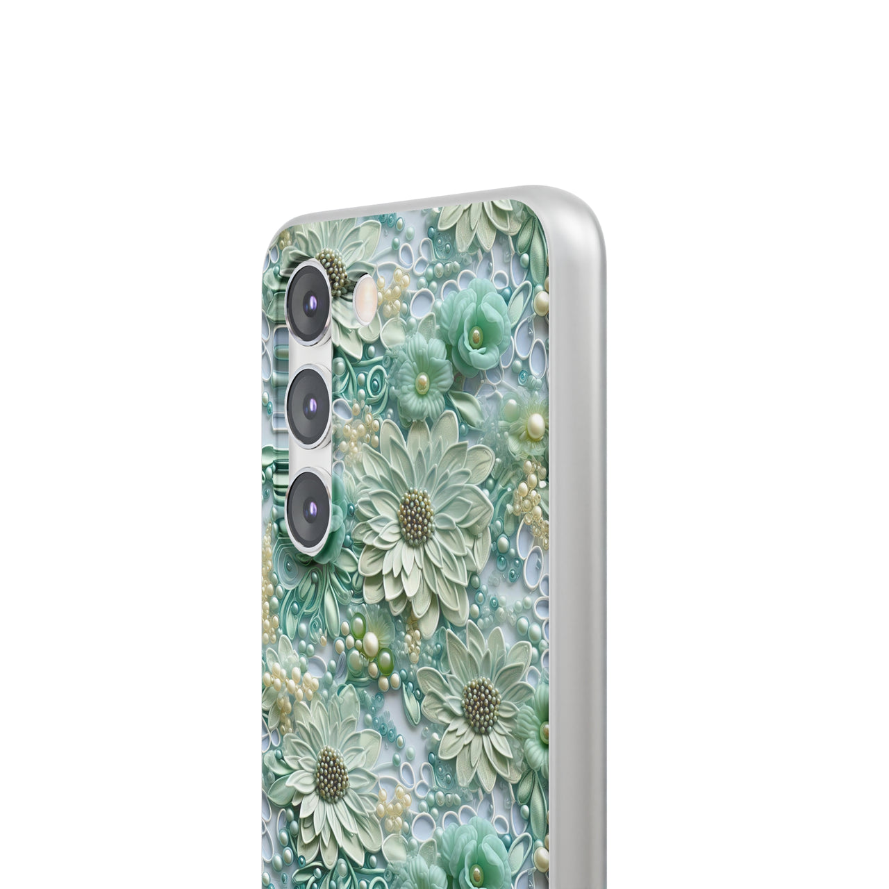 Teal Petals - Flexi Cases for Samsung Galaxy S23, Samsung Galaxy S23 Plus, and Samsung Galaxy S23 Ultra