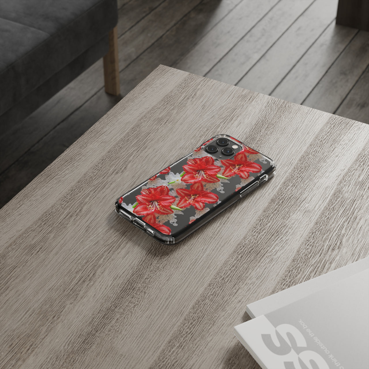 *Clear Case* Enchanting Amaryllis - iPhone 11, iPhone 11 Pro, iPhone 11 Pro Max - Supports Wireless Charging