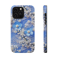 Thumbnail for Pearls and Lace on Baby Blue - MagSafe Tough Cases for iPhone 14, iPhone 14 Pro, iPhone 14 Plus, and iPhone 14 Pro Max