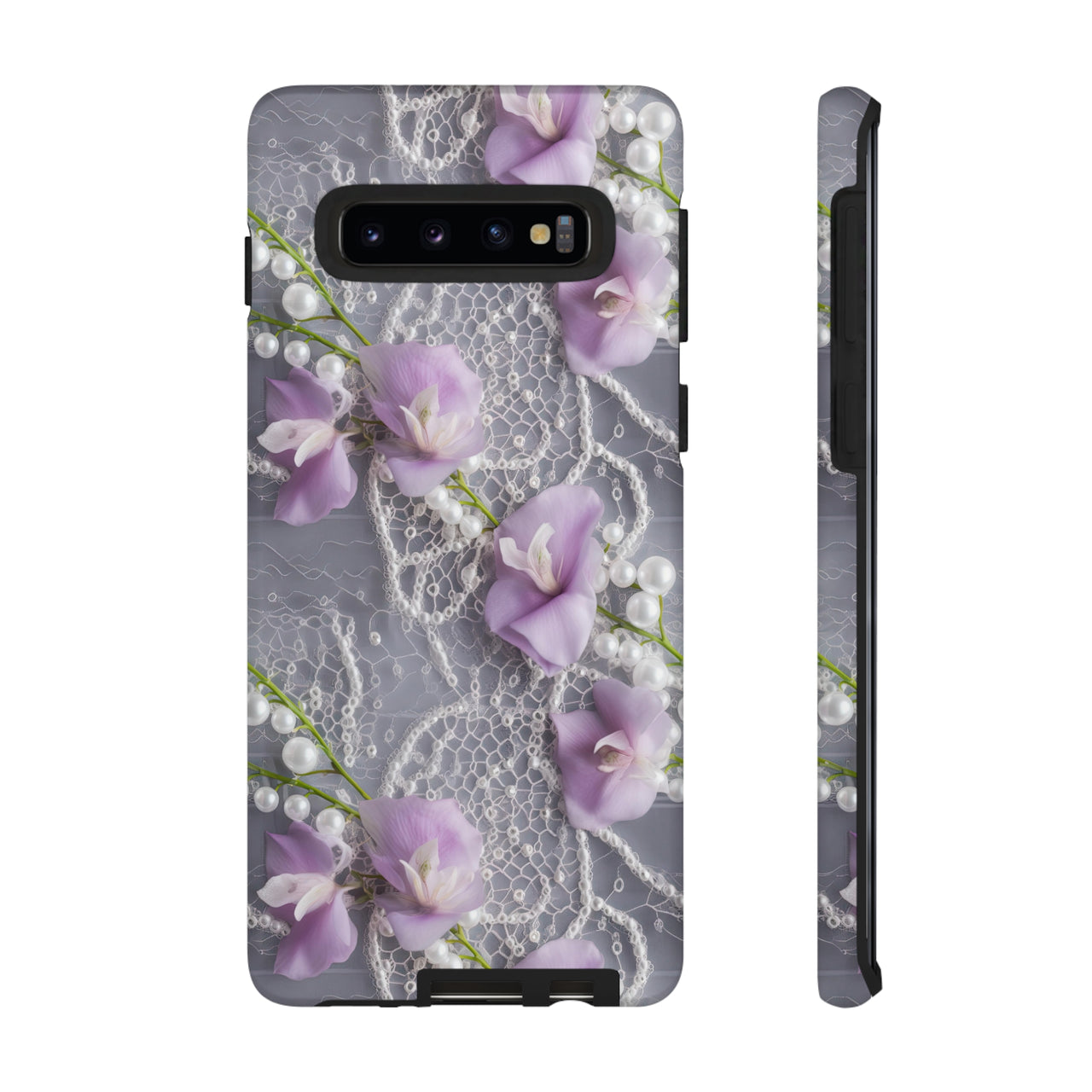 Purple Sweet Pea Tough Cases for Samsung Galaxy S10, Samsung Galaxy S10E, and Samsung Galaxy S10 Plus