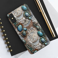 Thumbnail for Boho Agate and Lace Tough Phone Cases for iPhone X, iPhone XR, iPhone XS, and iPhone XS MAX. Supports Wireless Charging.