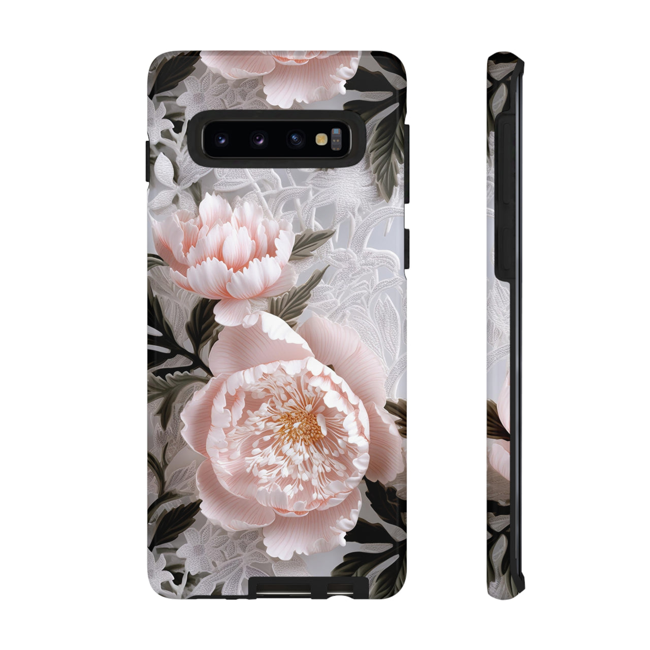 Pink Peony Tough Cases for Samsung Galaxy S10, Samsung Galaxy S10E, and Samsung Galaxy S10 Plus