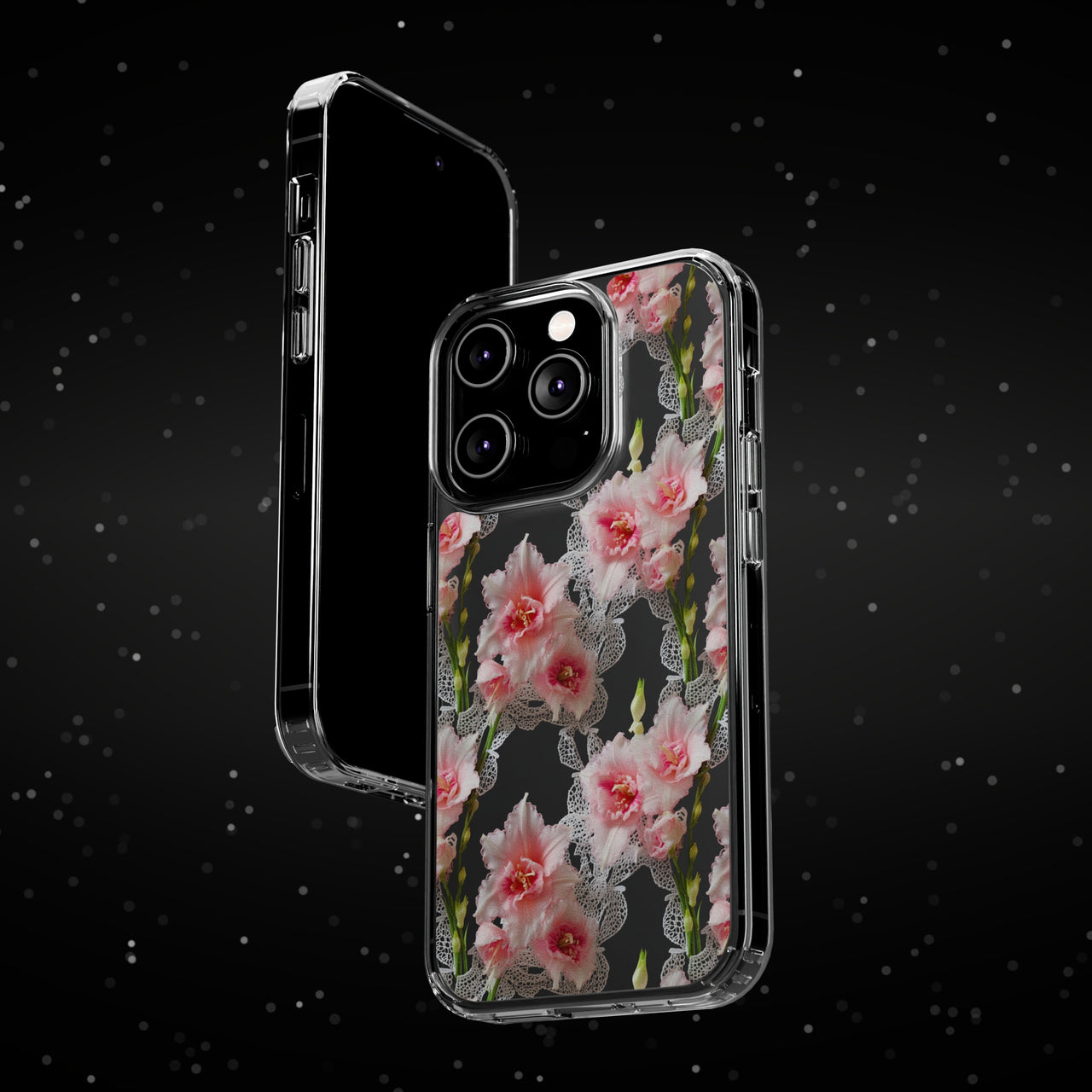 *Clear Case* Gladioli Garden - iPhone 14, iPhone 14 Pro, iPhone 14 Plus, iPhone 14 Pro Max - Supports Wireless Charging