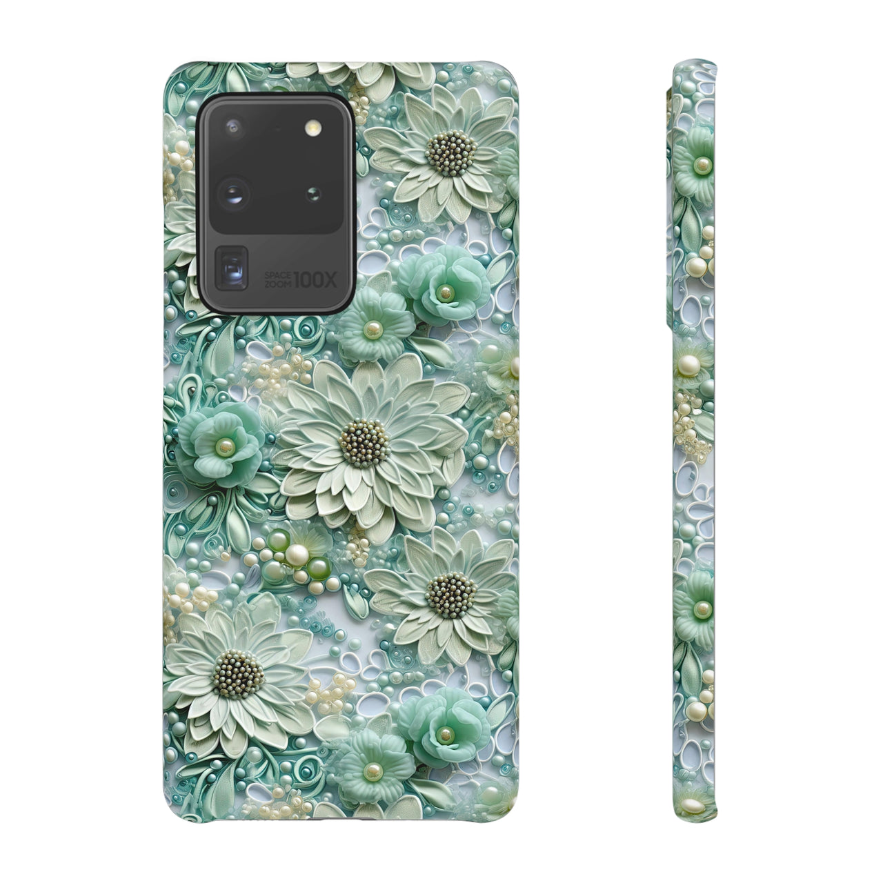 Teal Petals - Snap Case for Samsung Galaxy S20, Samsung Galaxy S20+, Samsung Galaxy S20 Ultra, & Samsung Galaxy S20 FE