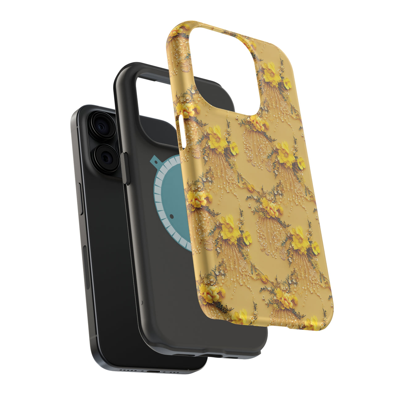 Floral Sunshine - MagSafe Tough Case for iPhone 15, iPhone 15 Pro, iPhone 15 Plus, & iPhone 15 Pro Max