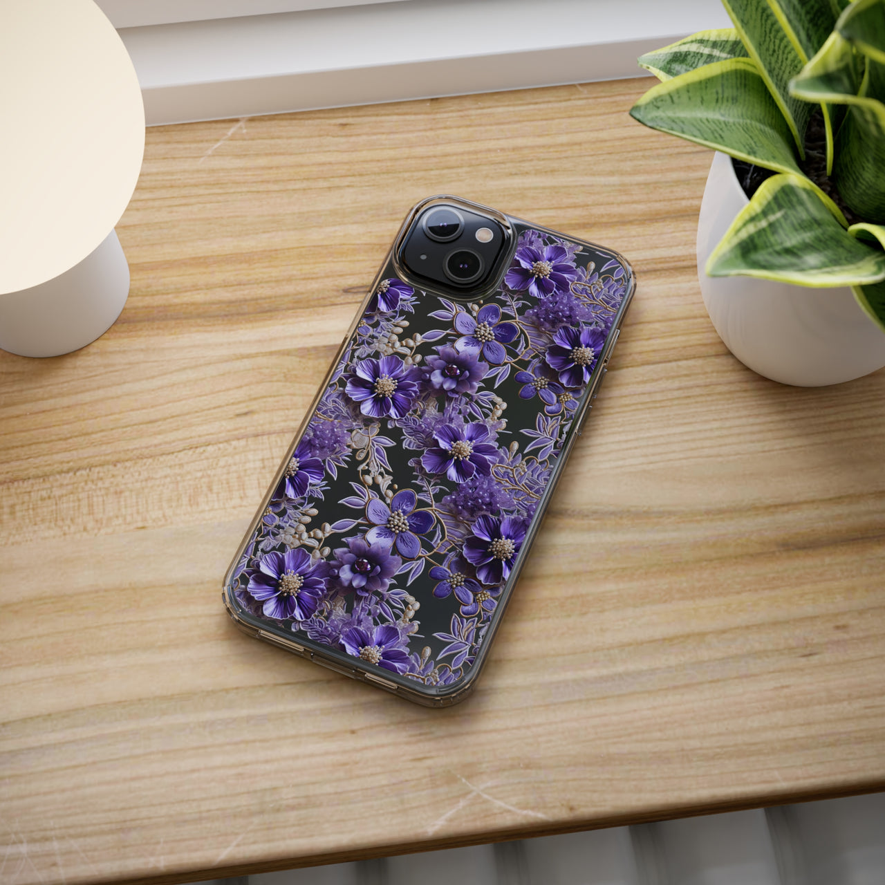 *Clear Case* Violet Meadow - iPhone 14, iPhone 14 Pro, iPhone 14 Plus, iPhone 14 Pro Max - Supports Wireless Charging