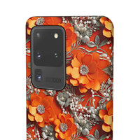 Thumbnail for Orange Petals in Silver Tapestry - Snap Case for Samsung Galaxy S20, Samsung Galaxy S20+, Samsung Galaxy S20 Ultra, & Samsung Galaxy S20 FE