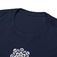 Thumbnail for Front and Back Flower Design - Unisex Heavy Cotton Tee