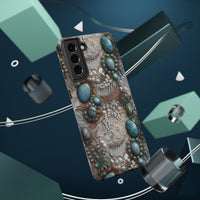 Thumbnail for Boho Agate and Lace Impact-Resistant Cases for Samsung Galaxy S21, Samsung Galaxy S21 Plus, and Samsung Galaxy S21 Ultra. Supports Wireless Charging.