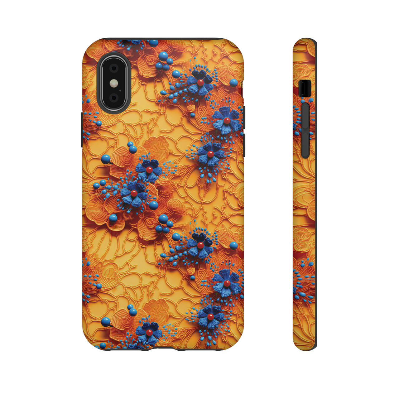 Royal Ryukyu Blossoms - Tough Cases for iPhone X, iPhone XR, iPhone XS, and iPhone XS MAX