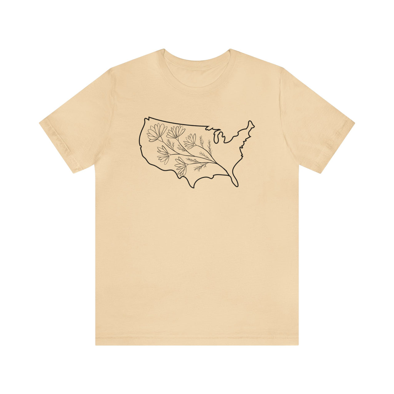 Map of the USA - Unisex Light Cotton T-Shirt