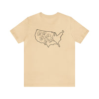 Thumbnail for Map of the USA - Unisex Light Cotton T-Shirt