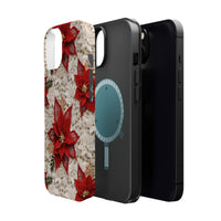 Thumbnail for Christmas Poinsettia MagSafe Tough Cases for iPhone 13, iPhone 13 Mini, iPhone 13 Pro, and iPhone 13 Pro Max.