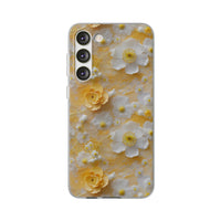 Thumbnail for Yellow Floral - Flexi Cases for Samsung Galaxy S23, Samsung Galaxy S23 Plus, and Samsung Galaxy S23 Ultra