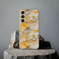 Thumbnail for Yellow Floral - Flexi Cases for Samsung Galaxy S23, Samsung Galaxy S23 Plus, and Samsung Galaxy S23 Ultra