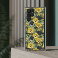 Thumbnail for *Clear Case* Whimsical Sunflowers - Samsung Galaxy S22, Samsung Galaxy S22 Plus, Samsung Galaxy S22 Ultra - Supports Wireless Charging