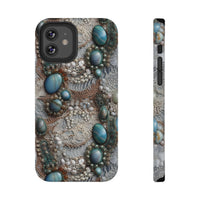 Thumbnail for Boho Agate and Lace Impact-Resistant Case for iPhone 12, iPhone 12 Mini, iPhone 12 Pro, and iPhone 12 Pro Max. Supports Wireless Charging.